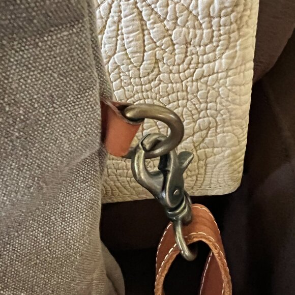 Myra Canvas & Leather Tote Crossbody Bag - Picture 3 of 8